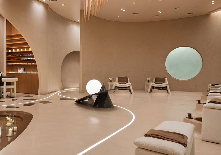 Seamless Pastellone floor at Stellar Beauty Salon, Riyadh